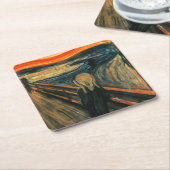 ザスクリームエドバードムンチモダン表現主義芸術 スクエアペーパーコースター (アングル)