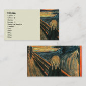 ザスクリームエドバードムンチモダン表現主義芸術 名刺 (正面/裏面)