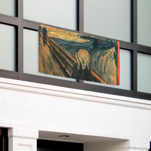 ザスクリームエドバードムンチモダン表現主義芸術 横断幕 (ビルの外側)
