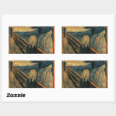 ザスクリームエドバードムンチモダン表現主義芸術 長方形シール (シート)