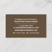 ザスクリームバイエドバード・ムンチ、アート先生 名刺 (裏面)