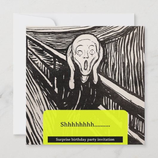 ザスクリームムンク誕生日パーティー 招待状 (正面)