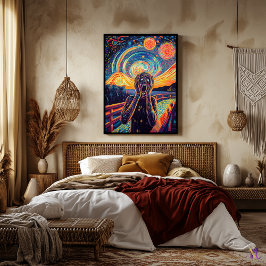 ザスクリーム合成波サイバーパンクアート ポスター