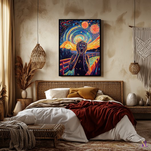 ザスクリーム合成波サイバーパンクアート ポスター