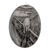 ザスクリーム（1895年）エドヴァードムンチウッドカットファインアート ダーツボード (正面左)