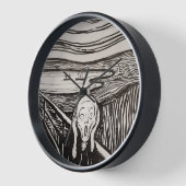 ザスクリーム(1895年)エドヴァードムンチウッドカットファインアート 壁時計 (傾斜)