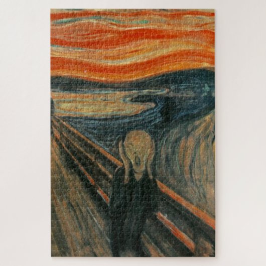 ザスクリーム – Edvard Munch |赤い青の黒 ジグソーパズル (縦)