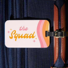 ザスクワッドグルーヴィピンク&オレンジ ラゲッジタグ