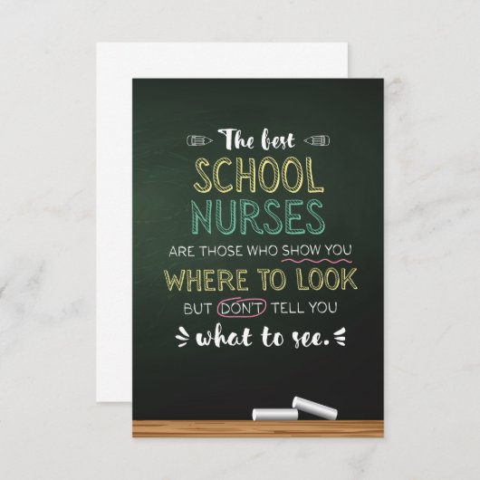 ザスクール最高のナース サンキューカード (正面/裏面)