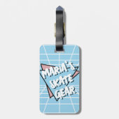 ザスケートギアパステルブルーマンガートローラースケート ラゲッジタグ (裏面縦)