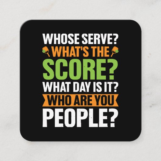 ザスコアピックボール愛好家 スクエア名刺 (正面)