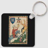 ザスタグ狩り14世紀中世アート キーホルダー (裏面)