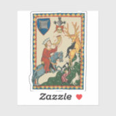 ザスタグ狩り14世紀中世アート シール (シート)