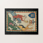 ザスタグ狩り14世紀中世アート ジグソーパズル (横)
