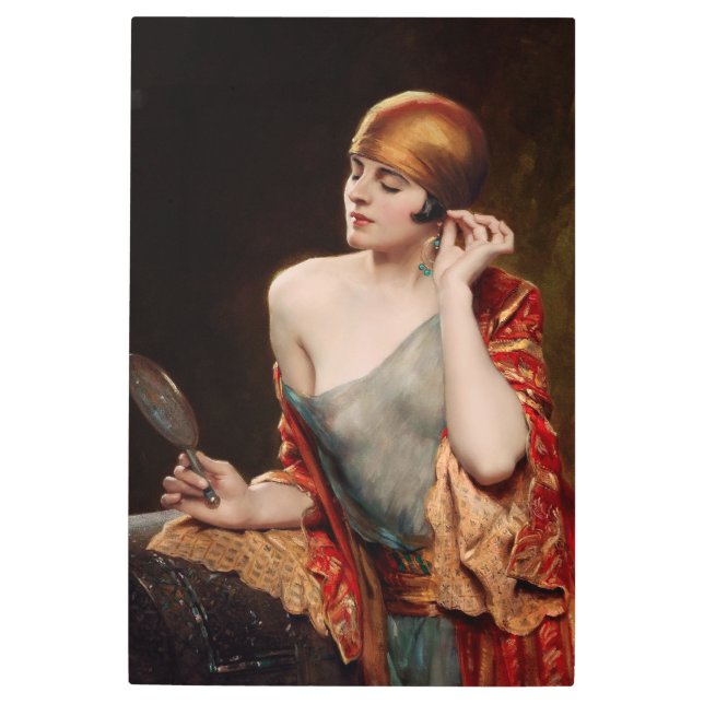 ザスタジオ鏡バイアルバートヘンリーコリングス メタルプリント (正面)