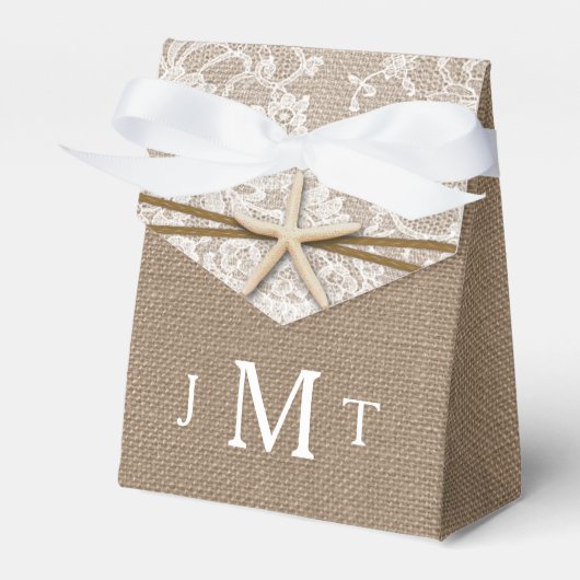 ザスタッ素朴フィッシュビーチ結婚式コレクション フェイバーボックス (正面サイド)