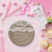 ザスタッ素朴フィッシュビーチ結婚式コレクション ペーパープレート (パーティー)