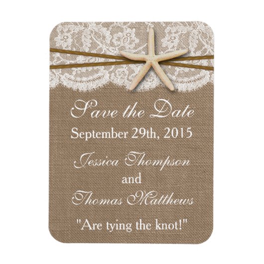 ザスタッ素朴フィッシュビーチ結婚式コレクション マグネット (縦)