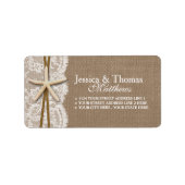 ザスタッ素朴フィッシュビーチ結婚式コレクション ラベル (正面)