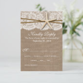 ザスタッ素朴フィッシュビーチ結婚式コレクション 出欠カード (スタンド正面)