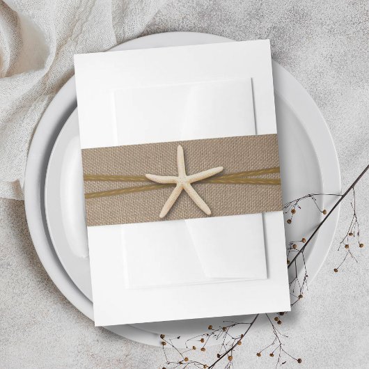 ザスタッ素朴フィッシュビーチ結婚式コレクション 招待状ベリーバンド