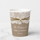 ザスタッ素朴フィッシュビーチ結婚式コレクション 紙コップ (裏面)