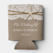 ザスタッ素朴フィッシュビーチ結婚式コレクション 缶クーラー (裏面)