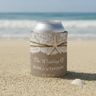 ザスタッ素朴フィッシュビーチ結婚式コレクション 缶クーラー