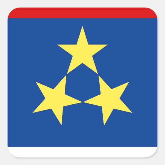 ザスタバヴォイヴォイジン国旗 スクエアシール (正面)