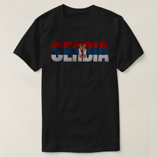 ザスタバ・スルビイェ / セルビア国旗 Tシャツ (デザイン正面)