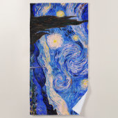 ザスタリーナイトバイヴィンセントヴァンゴッホ ビーチタオル (正面)