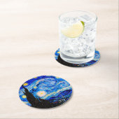 ザスタリーナイトバイヴィンセントヴァンゴッホ ラウンドペーパーコースター (インサイチュ)