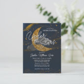 ザスターエレガントズブルー金ゴールドムーンキンセアニェラ ポストカード (スタンド正面)