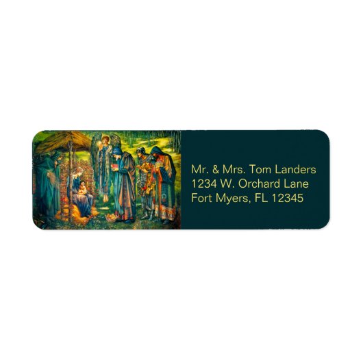 ザスターオブベツレヘム差出人住所ラベル ラベル (正面)