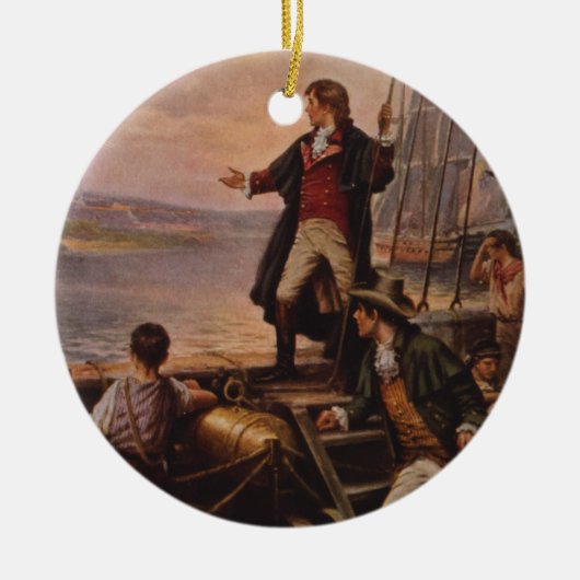 ザスタースパングルバナーライトエドワード・パーシー・モラン セラミックオーナメント (正面)