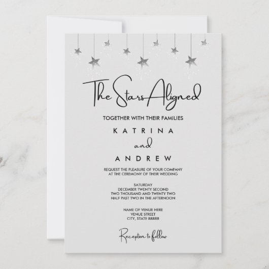 ザスターズアラインメント結婚式招待状 招待状 (正面)