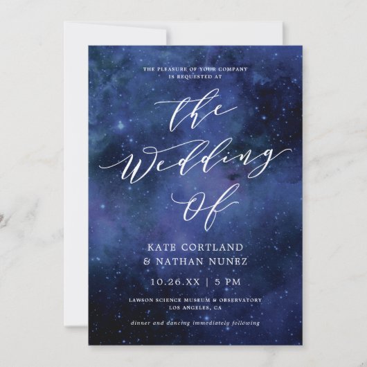 ザスターズシック宇宙天文学スターズ結婚ズ 招待状 (正面)