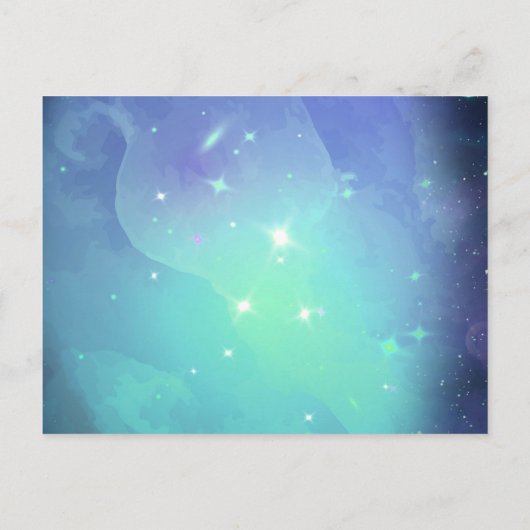 ザスターズパープルタイポグラフィ結婚ズ インビテーションポストカード (裏面)