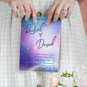 ザスターズパープルピンクタイポグラフィ結婚ズ