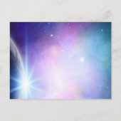 ザスターズパープルピンクタイポグラフィ結婚ズ ポストカード (裏面)