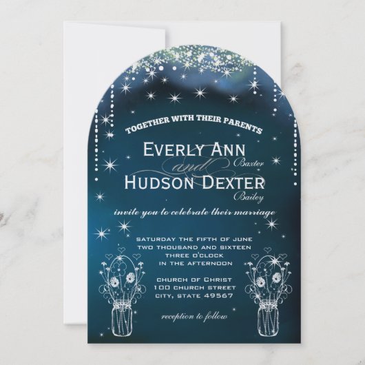 ザスターズメイソンジャーフローラファームハウス結婚ズ 招待状 (正面)