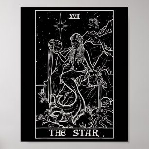 ザスタータロットカードハロウィンマーメイドゴシック魔女 ポスター