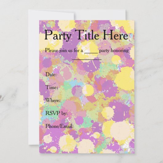 ザスタータロットパーティの招待状 招待状 (裏面)