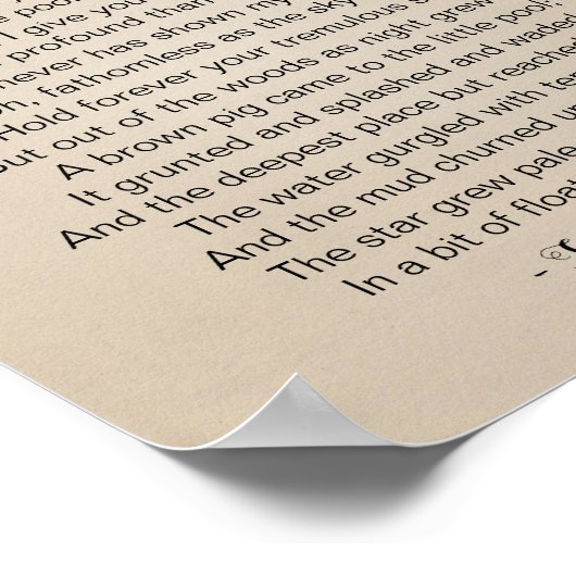 ザスターポーブバイサラ・テアスデールヴィンテージ ポスター (角)