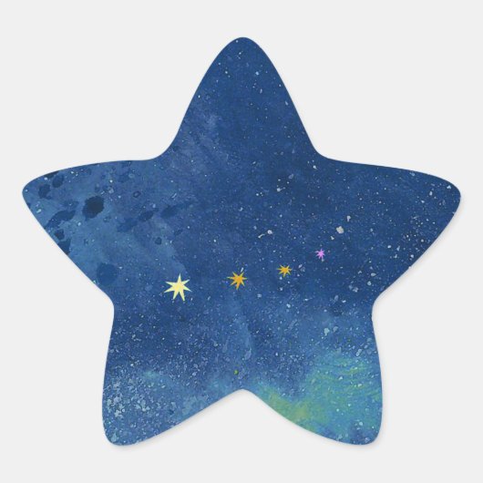 ザスターリースカイイラストレーション 星シール (正面)