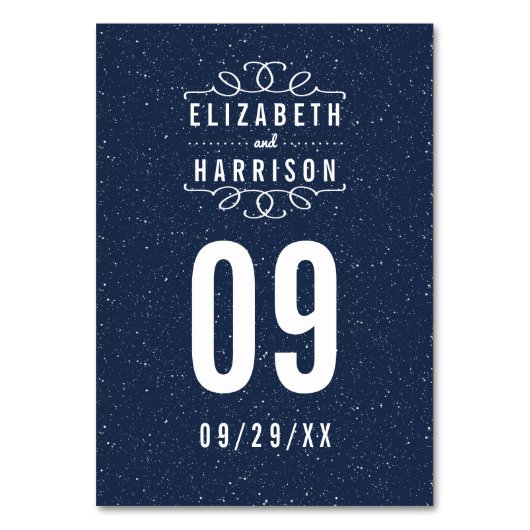 ザスターリーナイト結婚ズコレクション テーブルナンバー (正面)