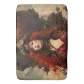 ザスチームパンクの女性 バスマット (正面縦)