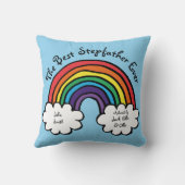 ザステッ最高のプファーエバーカラフルレインボーブルー クッション (裏面)
