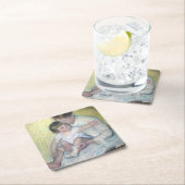 ザストッキングメアリーカッサット スクエアペーパーコースター (インサイチュ)