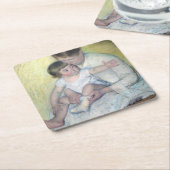 ザストッキングメアリーカッサット スクエアペーパーコースター (アングル)